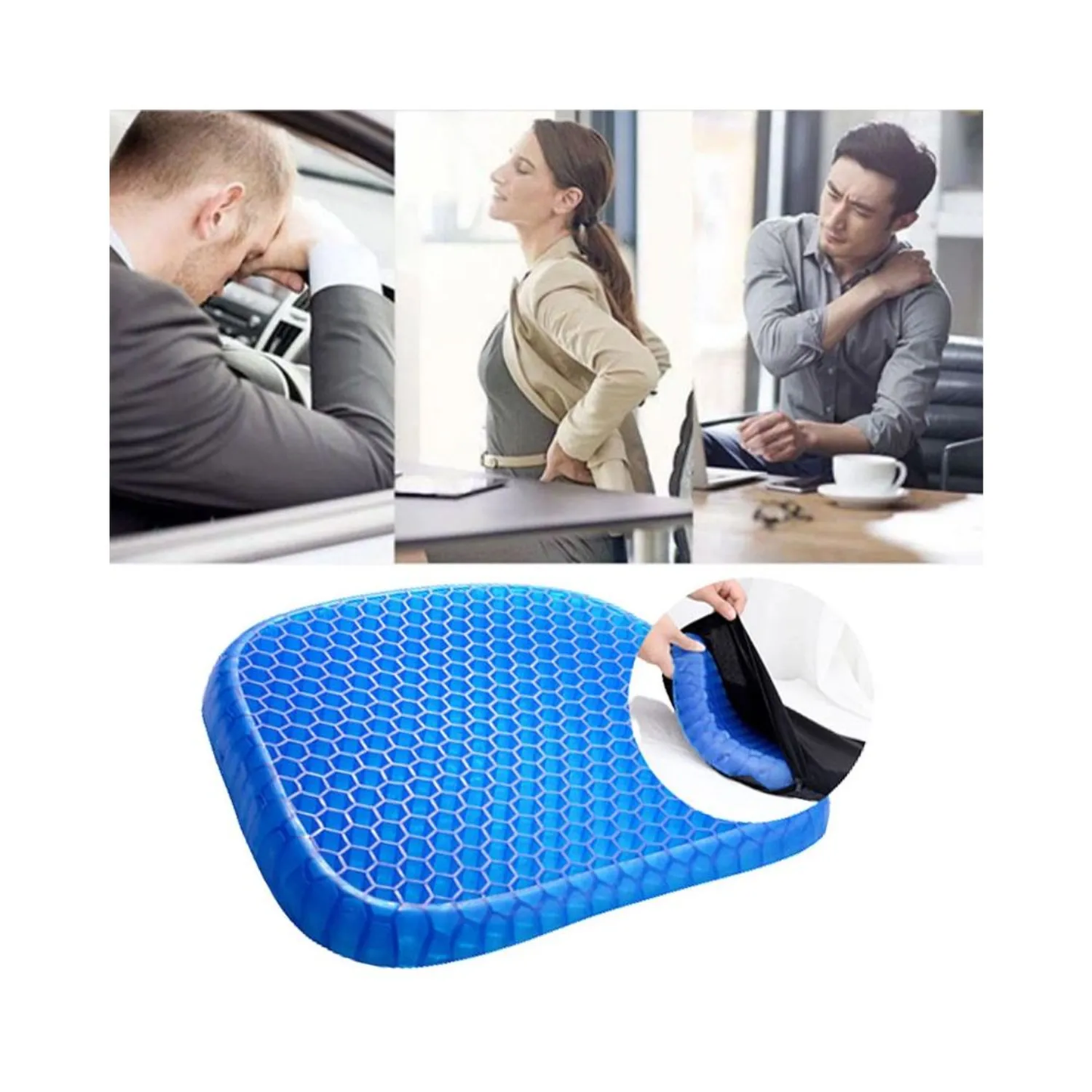 OrthoSeat™– Cojín Ortopédico para Espalda y Cadera
