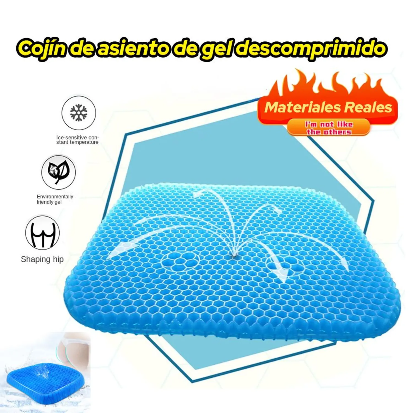 OrthoSeat™– Cojín Ortopédico para Espalda y Cadera
